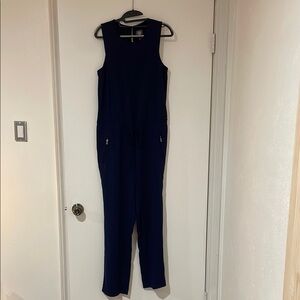 Vince Camuto Deep Blue Sleeveless Jumpsuit